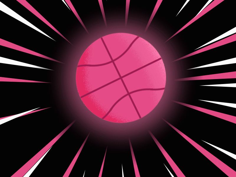 Hello dribbble! ae afftereffects animation animation2d ball basketball illustration motion motion design motiongraphics pseudo3d