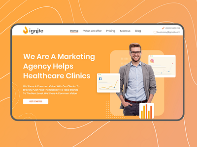 Marketing Agency Website Landing Page UI Design