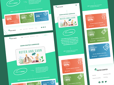 REFER SNIPER Landing Page | Campaign UI Design