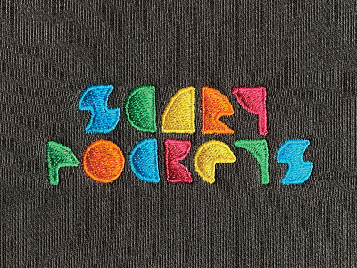 SCARY POCKETS embroidery pockets scary typogaphy