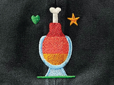 bourbon chicken cap bone bourbon chicken embroidery glass glory love