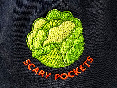 cabbage cap cabbage embroidery lettuce merch vegetation