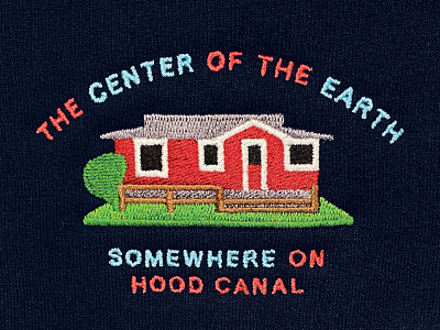 it's all relative i suppose cabin center earth embroidery home universe