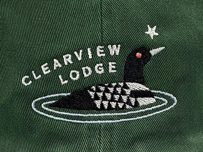 lodge cap cap embroidery family hat lake lodge loon love ripple star swag team vacation