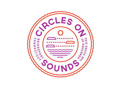 Circles On Sounds Logo badge festival frisbee logo