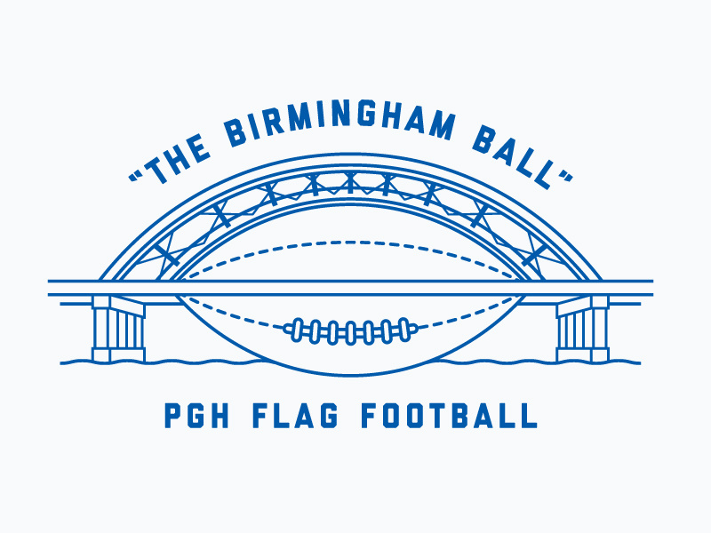 Bridgeball bridge birmingham football flag pittsburgh