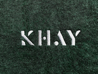 K embroidery logotype