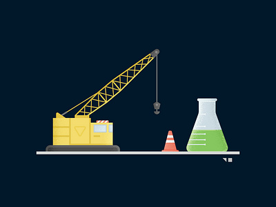 The Fortress cones crane erlenmeyer flask