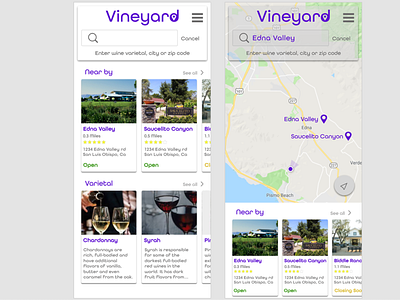 Vineyard Search Functions