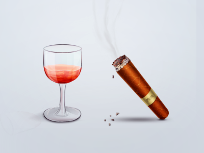 Cigar and Red Wine android app app designers cigar design graphic design icon ios ipad iphone mobile wine