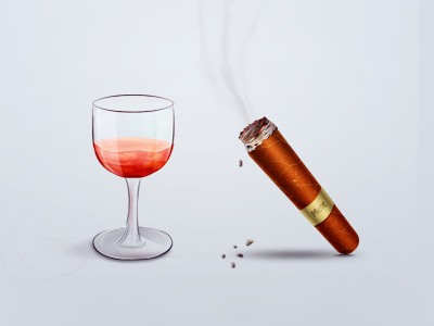 Cigar and Red Wine