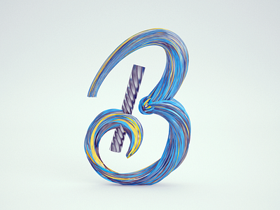 B is for Brutus 365rounds 3d lettering type