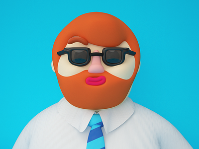 Cool Guy 3d avatar c4d character cool sunglasses