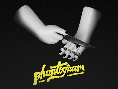 Phantogram Poster c4d hands phantogram poster silkscreen