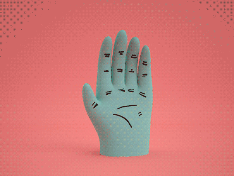 D*CK HAND 3d gif glove hand
