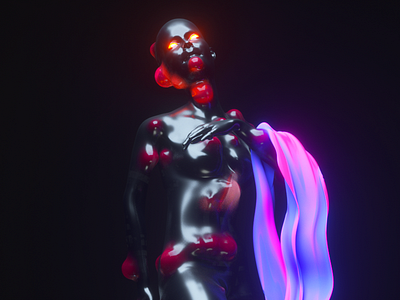 GIRL_02 3d girl octanerender vertexmap wip