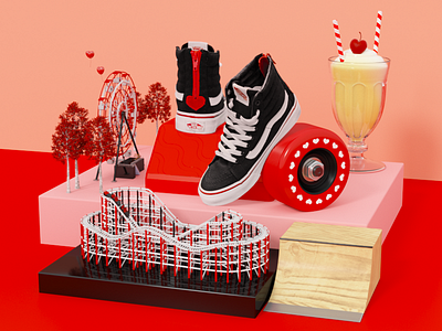 VANS V's Day 3d ferris wheel octane rollercoaser tennis valentines vans