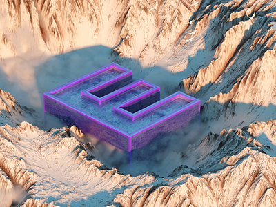 E Everest 36daysoftype 3d e type wip