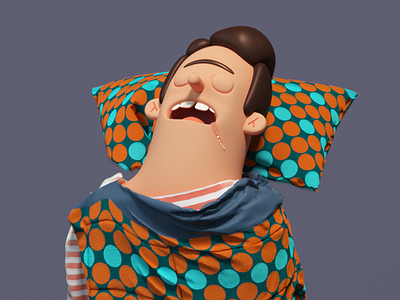 Stay In bed 3d bed character characterdesign illustration octane sleeping wip