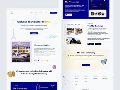 HNIprime- website design illustration typography ui ux