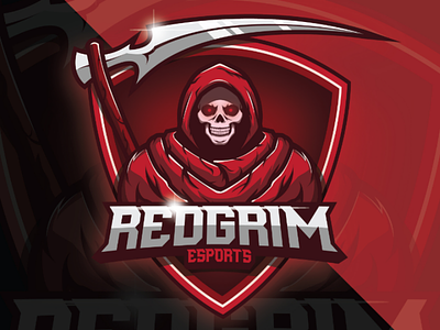 RedGrim ESport Logo character esport graphicdesign logo mascot