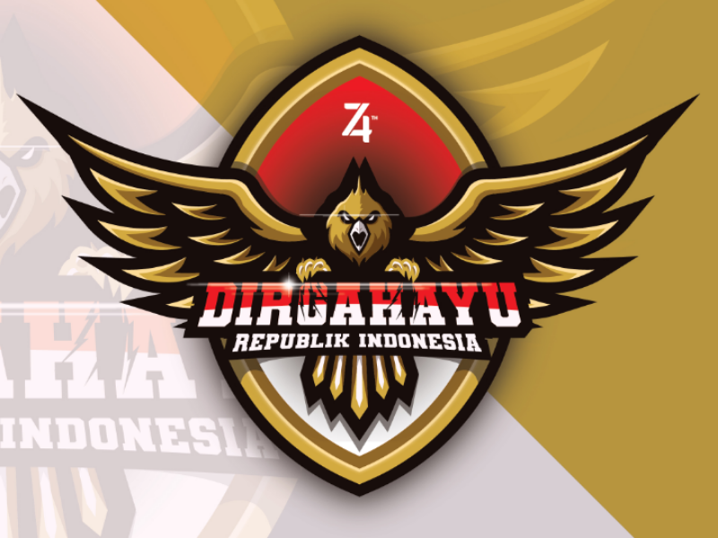 74th Indonesian Independence Day illustration animal flag bird sport logo mascot character esport logo independence day indonesian