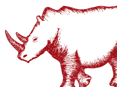 Rhino Illustration animal illustration linework micron rhino