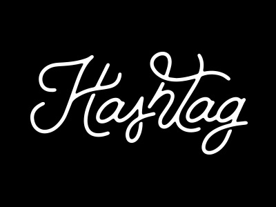 Hashtag clean hashtag lettering script