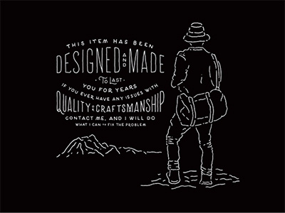 JJ Leathersmith Info Specs illustration leather lettering