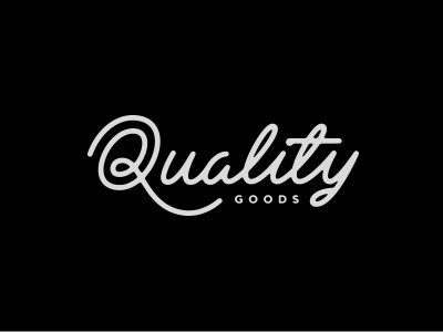 Quality Goods handlettering lettering