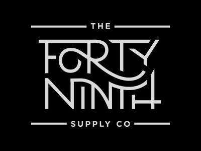 The Forty Ninth Supply Co clean design handlettering lettering
