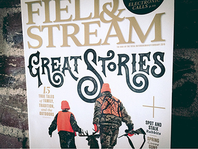 Field & Stream Magazine Cover handlettering lettering