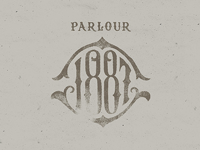 Parlour 1887 grunge handlettering lettering logo vintage