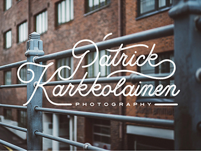 Patrick Karkkolainen Photography grunge handlettering lettering logo script