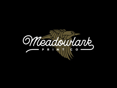 Meadowlark Print Co illustration script handlettering lettering