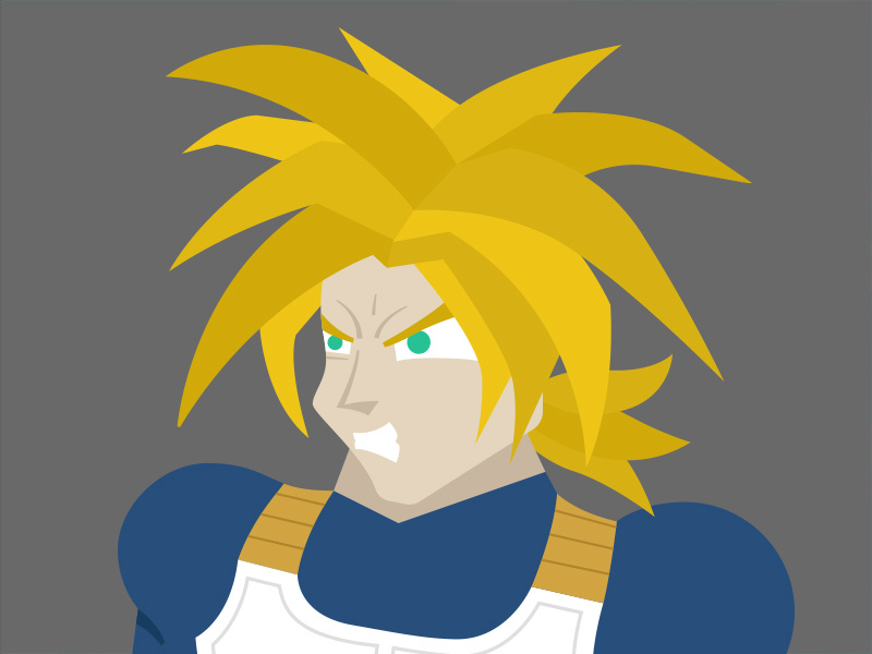 Trunks saiyan dragonballz trunks dbz illustration