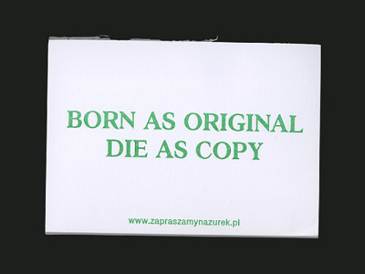 Born As Original Die As A Copy cuisine grapic design illustration print