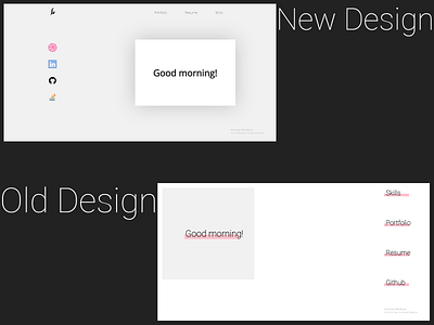 Design Update ( Personal portfolio website ) design ui web