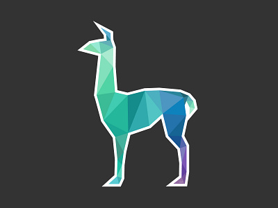 Geometric Guanaco Sticker Design