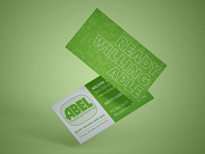 Abel Plumbing & Heating Business Card design print