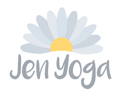 Jen Yoga branding illustrator logo logo design