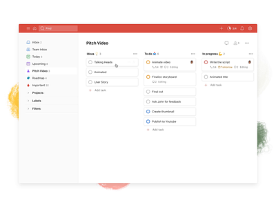 Todoist Boards – Drag tasks (Web) app board icon kanban live productivity project real task management todo todoist
