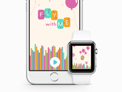 Fly With Me for Watch apple watch balloon concept fun game ios iphone iwatch kids