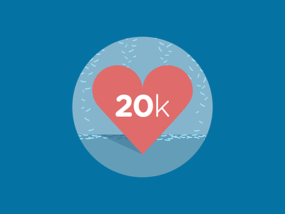 20k Chrome Users add on anonymox celebration chrome extension flat heart illustration users