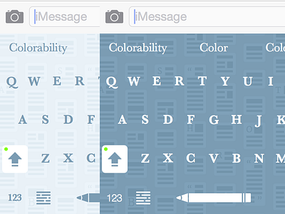 Writers Keyboard for iOS 8 article blogger blue custom designer ios iphone journalist newspaper writer