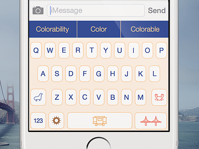 San Francisco Keyboard cable car crab custom fishermans wharf golden gate bridge icon ios ios8 iphone keyboard san francisco