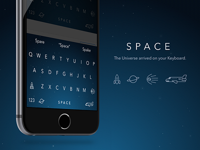 SPACE Keyboard on Themeboard custom icon ios ipad iphone 6 plus keyboard planet space themeboard