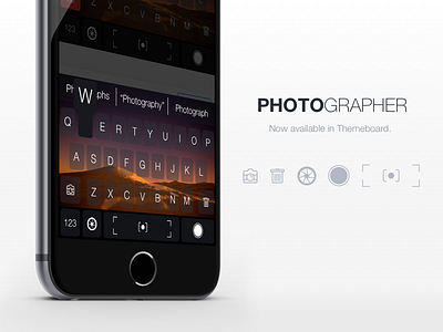 PHOTOGRAPHER Theme custom icon ios ipad iphone iphone 5 iphone 6 iphone 6 plus keyboard themeboard