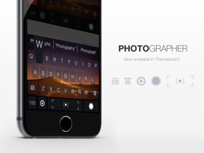 PHOTOGRAPHER Theme custom icon ios ipad iphone iphone 5 iphone 6 iphone 6 plus keyboard themeboard