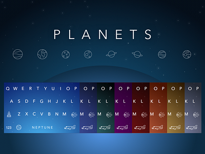 PLANETS Pack earth ios iphone jupiter keyboard mars mercury neptune saturn themeboard uranus venus